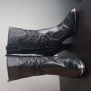 Dingo Rhinestone Low Rise Cowboy Boots